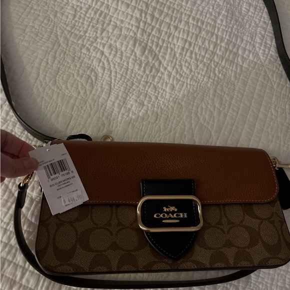 Coach Brown and Black Crossbody Bag with Monogram Print dust bag included - Picture 4 of 6